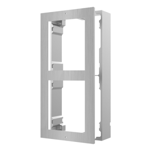 Rama montaj aparent din otel inoxidabil, 2 module, pentru Interfon modular - HIKVISION DS-KD-ACW2-S