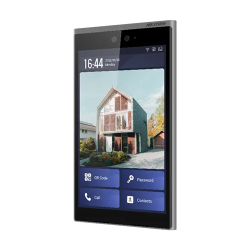 Videointerfon TCP/IP, 10.1' touch screen, 2x2MP, Recunoastere Faciala, Card, Alarma - HIKVISION DS-KD9633-WBE6