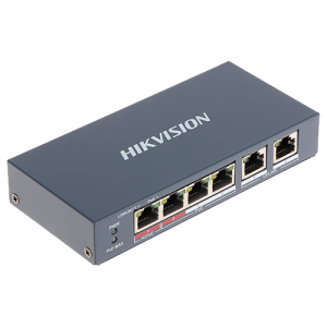 Switch 4 porturi PoE+, 2 porturi uplink - HIKVISION DS-3E0106HP-E