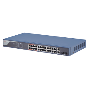 Switch 24 porturi PoE 100Mbps, 2 port uplink Gigabit, SMART Management - HIKVISION DS-3E1326P-EI