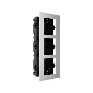 Rama montaj ingropat din otel inoxidabil, 3 module, pentru Interfon modular - HIKVISION DS-KD-ACF3-S